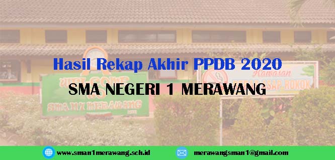 Hasil Rekap Akhir Penerimaan Peserta Didik Baru (PPDB) SMA Negeri 1 Merawang Tahun Pelajaran 2020/2021