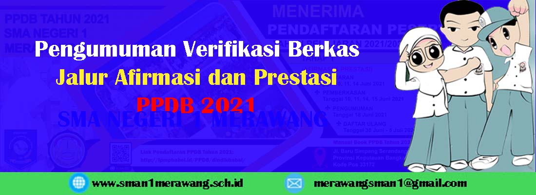 Hasil Verifikasi Berkas Jalur Afirmasi dan Prestasi PPDB 2021