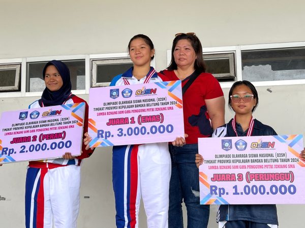 Meraih 2 Medali Perunggu O2SN Jenjang SMA/MA dan SMK Tingkat Provinsi Bangka Belitung Tahun 2024 Cabor Renang